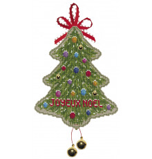 Набор для вышивания елочной игрушки "SAPIN JOYEUX NOEL" (Рождественская ель)