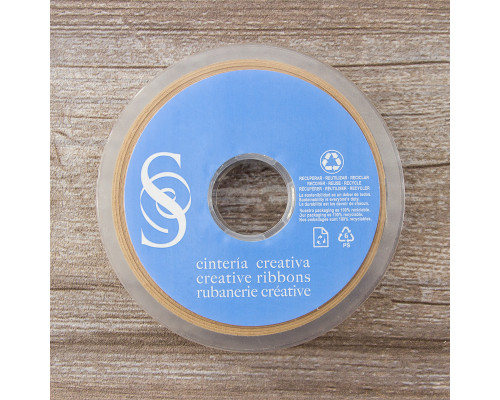 Лента атласная двусторонняя SAFISA, 11 мм, 25 м, цвет 63, бежевый