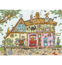 Набор для вышивания "Cut Thru' Cat Cottage"