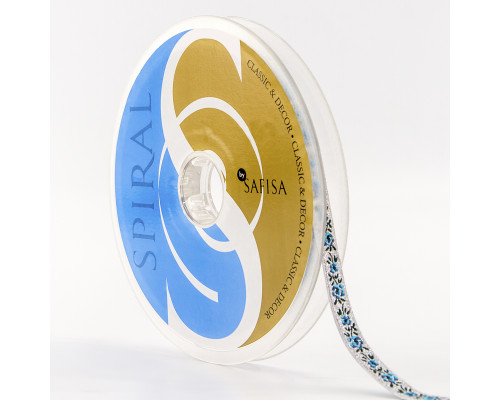 Лента жаккардовая с люрексом SAFISA, 10 мм, 15 м, цвет 06