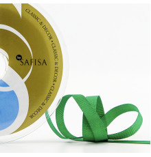 Лента репсовая SAFISA, 10 мм, 25 м, цвет 25 зеленый