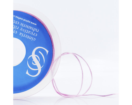 Шнур атласный SAFISA 1,5 мм, 25 м, цвет 05, розовый