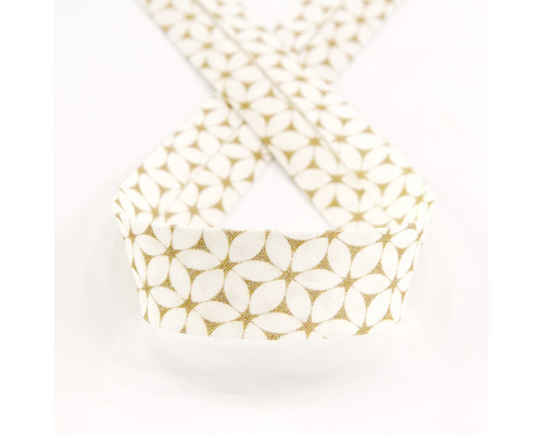 Косая бейка с рисунком SAFISA, арт.6630, 20 мм, 20 м, цвет 01
